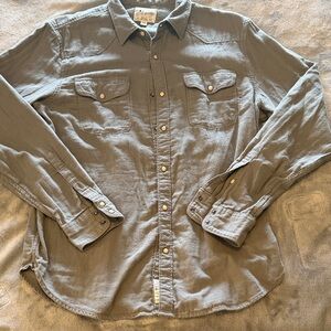 Lucky Brand Men's Green Button-Down Shirt